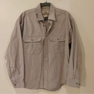 Cabela's Tan heavy weight Shirt Large Regular
